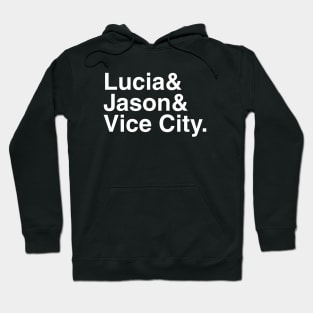 GTA VI - Lucia & Jason & Vice City. (White) Hoodie